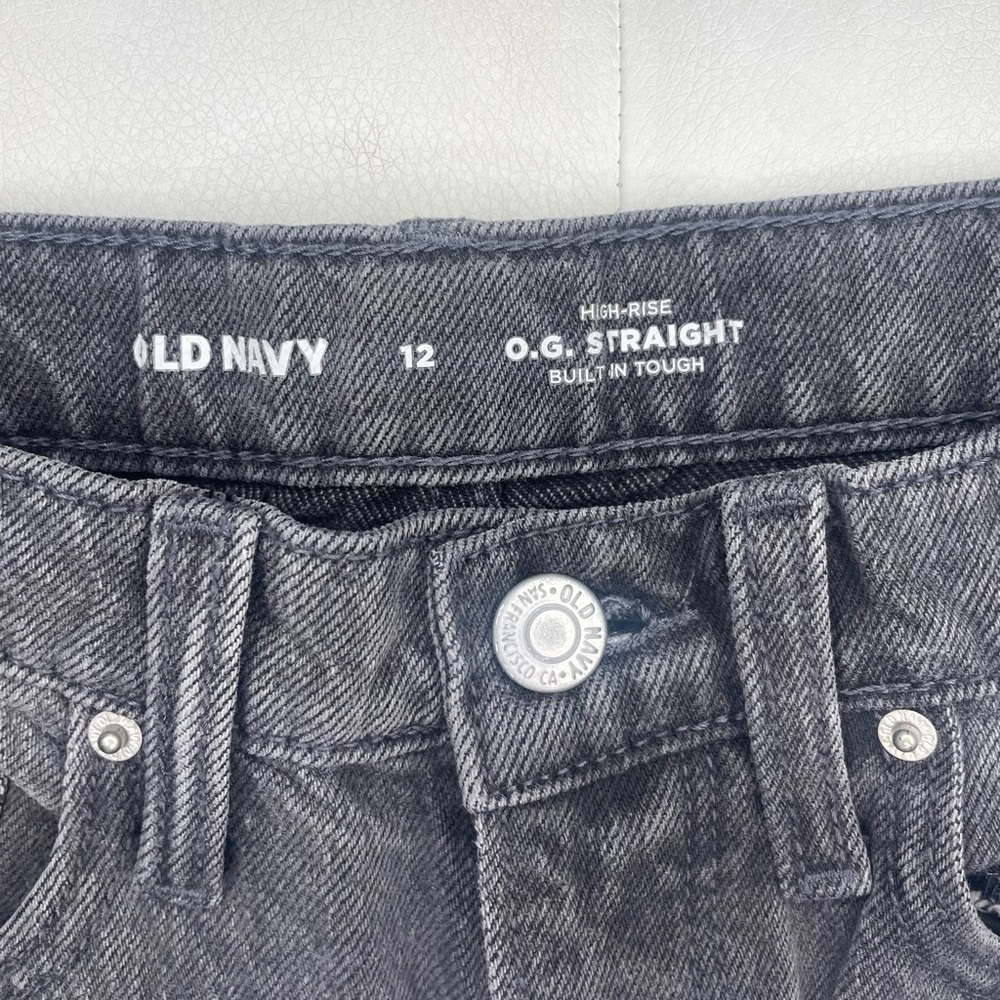 Old Navy girls black washed  Denim Jeans - Picture 2 of 8
